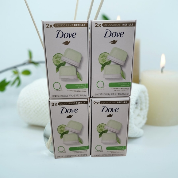 Dove Green Tea & Cucumber Deodorant Refills Aluminum Free 48 Hour - Picture 9 of 9